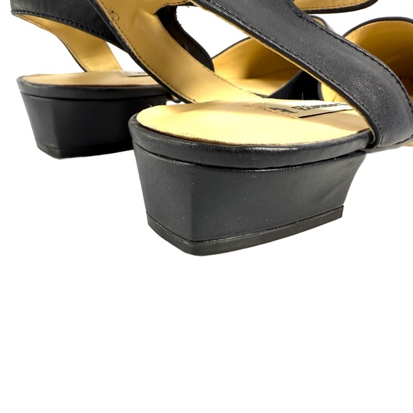 Etienne Aigner Black Leather Flats with Ankle Strap - Picture 6 of 15